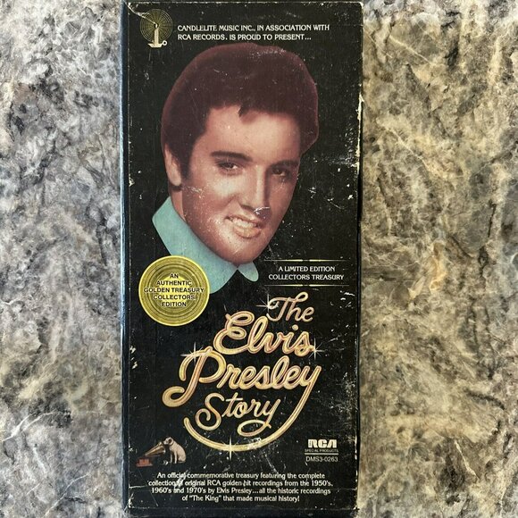 The Elvis Presley Story 1977 Limited Edition Box Set on Three 8-Track Tapes - Picture 1 of 3